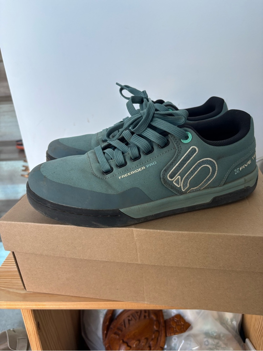 Five Ten Freerider Pro Primenlue Womens Hazy Emerald Lace-Up Mountain Bike Shoes